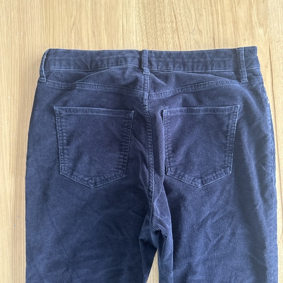 Boden Blue Corduroy Pants Navy Cord Slim Straight Leg Trouser Women 10 R - Picture 6 of 9